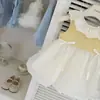 Vestido de Verano para Niña con Encaje Amarillo, Vestido de Princesa Estilo Ballet Súper de Hada, Elegante y Lindo Vestido de Encaje de Princesa