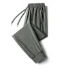 Pantalones de Seda de Hielo de Gama Alta Nuevos Pantalones de Secado Rápido para Hombre Verano Delgados Transpirables Elásticos Sueltos Talla Grande Pantalones Deportivos Casuales