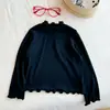 Ropa de otoño para bebé niña camiseta moderna y versátil estilo básico camisa base cuello de encaje top de otoño moderno para niñas