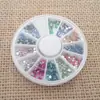 Remate Super Brillantes Pegatinas para Uñas, Pedrería para Uñas, Pedrería Acrílica de Fondo Plano, Caja de Transferencia DIY, Remaches Mixtos