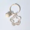 Chaveiro Colorido de Acrílico Transparente com Argola de Estrela Sino Fofo Miçanga DIY para Mochila Chaveiro