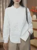 Abrigo de algodón grueso de invierno para mujer, casual, versátil, de corte holgado, adelgazante y cálido, tipo camisa