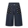 2026 Nuevo Spot Estilo Europeo y Americano Estampado de Lunares Casual Bloque de Color Bolsillo Pantalones Cortos Venta al por Mayor Fuente 04