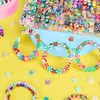 Venta transfronteriza de set de 24 compartimentos de cuentas de arcilla blanda para pulseras, collares y accesorios DIY para niños, directo del fabricante
