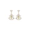 Tampoco son del mismo estilo Pendientes retro franceses diseño para mujer pendientes nicho alto sentido pendientes abanico para socialité pendientes de falda corta