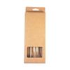 Conjunto de Canudos Transparentes de Vidro Borossilicato Alto com Escova, Ecológico, Resistente ao Calor, Feito Sob Medida, Embalagem de Caixa de Papel para Supermercado, Feito à Mão de Vidro Borossilicato Alto