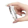Pulseiras Estreitas e Largas de Ouro Rosé 18K, Ouro, Ouro Branco e Banhadas a Ouro com Padrão Exquisito de Diamantes Diagonais