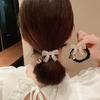 Diadema de lazo de Perla de Pedrería para mujer verano Rojo de internet serie sol cuerda para el cabello de intestino pequeño banda elástica de goma de alta calidad para atar el cabello accesorios para el cabello