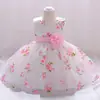 Vestido para niños Amazon nuevo vestido de gasa para niños 100 días vestido lavable dama de honor boda vestido de princesa venta al por mayor
