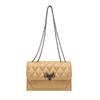 Bolsa Pequena Quadrada Acolchoada Cor Sólida Estilo Chanel Outono 2026 Nova Moda Versátil Retro com Corrente para Ombro e Transversal