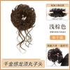 Qianjin Bola de Pelo de Barba de Dragón Círculo para el Cabello Moño de Cabello Cabello Artificial Nuevo Estilo Chino Estilo Hong Kong Sensación Qianjin Esponjoso Natural Yema de Flor