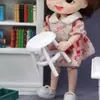 1:12 Casa de Muñecas Casa de Muñecas Mini Muebles Modelo de Bolsillo Sala de Estar Micro Escena Madera Maciza Blanca Taburete Pequeño