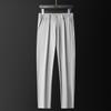 Pantalones de Seda de Hielo para Hombre a Prueba de Cuatro, Sin Marcas, Sin Planchado, Pantalones de Negocios, Elásticos, Transpirables, de Color Puro, Pantalones de Verano para Jóvenes
