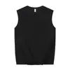 Colete Vermelho para Homens, Verão, Corte Amplo, Estilo de Hong Kong, Camiseta sem Mangas, Tamanho Grande, Camiseta Casual por Baixo, Estilo Ins