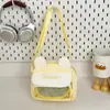 Bolsinha Fofa para Mulheres, Lazer de Verão Viagem, Bolsa Dolorida Bidimensional, Bolsa de Ombro Transparente Estudante, Bolsa para Celular, Bolsa Transversal