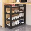 Banqueta para cambiarse los zapatos con estructura de hierro, zapatero simple y elegante para la entrada, popular banco zapatero con almacenamiento integrado