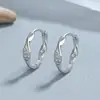 Brincos Mobius femininos prata 925 esterlina moda ins com diamantes incrustados brincos da moda estilo frio elegante joia de orelha de alta qualidade