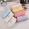 Estuche de Lápices de Estilo Coreano de Alta Apariencia con Lazo Bolsa de Almacenamiento para Papelería Estudiantil Bolsa Simple para Maquillaje Caja de Lápices Caja de Papelería para Niñas