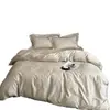 Venta al por mayor Estilo Moderno de Lujo Ligero Bordado Jacquard Todo Algodón Amigable con la Piel Juego de Cama Individual/Doble Algodón Puro Algodón de Fibra Larga Juego de Cuatro Piezas 2