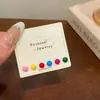 Set de Aretes de Grano Pintados con Spray de Colores para Mujer, Púa de Plata, Fresco y Compacto, Adecuado para el Uso Diario, Versátiles Aretes de Trago