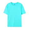 180G En Stock Algodón Puro Talla Europea Cuello Redondo Manga Corta Estampado Personalizado Logo Empresa Transfronteriza Camiseta Publicitaria de Trabajo Unisex