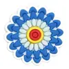 Amuletos para zapatos tipo zueco en tonos azules, hebillas para zapatos de flor de patineta oceánica de dibujos animados, hebillas decorativas para bricolaje, caucho blando de PVC, exclusivamente para ventas transfronterizas