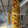 Escultura de Pilar de Dragão em Fibra de Vidro, Pilar de Dragão e Fênix para Casamento, Pilar de Dragão Enrolado Imitação de Pedra Arenito Artificial, Adereço de Espuma, Conjunto Completo de Pilares