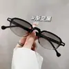 Gafas de Sol de Moda Ovaladas Estilo Retro Transfronterizas 2025 Gafas de Sol Decorativas Metálicas Cuadradas Elegantes Europeas y Americanas para Mujer