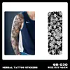 Pegatinas de Tatuaje Herbales de Brazo Completo Transfronterizas, Impermeables, de Larga Duración, No Reflectantes, Diseños de Tatuajes Realistas para Manos, Brazo de Flores, Brazo de Flor de Cerezo, Estilo Tradicional