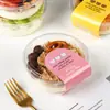 Caja para pastel enrollado de yogur de extracción en frío Caja de empaque para rollo Menglong Tazón para pudín Caja de empaque para rollo individual suizo y rebanada japonesa