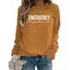 Comércio Exterior Amazon Suprimento Emergência Moletom Feminino Gola Redonda Estampado Outono e Inverno Tamanho Europeu Solto Casual Versátil