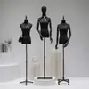 Tienda de ropa maniquí negro blanco accesorios maniquí femenino medio cuerpo maniquí femenino tienda de ropa escaparate maniquí soporte de exhibición cuerpo completo