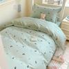 Juego de Cama Fresco y Sencillo: Juego de cuatro piezas de algodón puro, Modelo Nuevo 2025 para Dormitorio Universitario, Juego de tres piezas de sábana y funda de edredón
