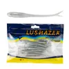 Kit de Caça a Tubarão com 10 Peças de Isca Macia Cauda de Tubarão com Anzol de Cabeça de Chumbo e Anzol Curvo, Isca Artificial para Pesca em Lagos de Água Escura.