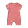Ropa de Otoño de Color Sólido para Niños con Broches en los Hombros, Mameluco Corto de Algodón, Pelele para Recién Nacidos, Mameluco Unisex para Bebé