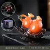 Novo Ornamento de Animal de Estimação para Chá Estilo Chinês Abóbora Que Muda de Cor, Pode Ser Criado, Atrai Riqueza, Animal Sapo Dourado Brinquedo de Chá, Decoração de Acessório para Conjunto de Chá Kung Fu