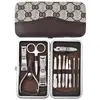 Conjunto de Cortadores de Unha de Aço Inoxidável, Conjunto Completo com 12 Peças, Ferramentas de Manicure e Beleza, Kit de Beleza, Cortadores de Unha, Conjunto de Tesouras de Unha