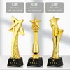 Troféu Criativo de Resina Troféu Integrado Dança Música Microfone Competição de Canto Instituição Escolar Prêmio de Honra Personalização
