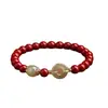 Pulsera de Jade Hetian, Pulsera de Cinabrio para Mujer, Pulsera Natural de Hebilla de Paz para Hombre, Regalo de Joyería, Pulsera de Cinabrio