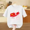 Conjunto de Ropa para Actuación Infantil, Dos Piezas: Camiseta Blanca y Pantalones Deportivos de Verano, Uniforme de Clase para Jóvenes Chinos