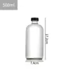 Botella de Vidrio Sellada Boca Pequeña Color Café Boston, Botella para Reactivos Químicos a Prueba de Luz, Botella Marrón para Sub-Embotellado con Tapa, Frasco Sellado