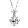 Nuevo Collar de Estrella de Ocho Puntas Europeo y Americano Ocho Corazones y Ocho Flechas Colgante de Circonita Lujoso Versátil Nicho Collar Versátil Copo de Nieve