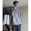 Suéter de punto estilo perezoso para hombre, invierno, matón, guapo, sensación de alta gama, diseño de camisa de punto suelto, sentido del diseño, nicho, capa base, moderno