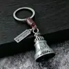 Enfeites de sino em liga de zinco, pingentes de sino em liga, chaveiros de sino na cor bronze antigo, pingentes de sino de vento, chaveiros de sino de vento