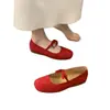 Sapatilhas de Ballet Retro de Camurça com Laço para Mulheres, Versátil e Não Cansativo, Sapatos de Noite Amarelos de Solado Macio para o Dia a Dia