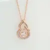Collar de Calabaza Femenino Acero de Titanio Color Oro Rosa Cadena Clavícula Colgante Corazón Latiente Trendy Popular en Internet ins Estilo Simple de Conversación Fría