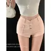 Shorts blancos de cintura alta para mujer, nuevo estilo de verano, elásticos, ajustados a la cadera, de tres cuartos de largo, sexys, versátiles, modernos hot pants para influencers