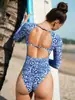 Traje de Surf Estilo Nuevo Europeo y Americano 2025 Pequeño Fresco Floral Ajustado Sexy de una Pieza