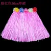 Disfraz de Baile Hula de Halloween de 30 cm de Largo con Guirnalda de Flores Set de Falda Hula Hawaiana para Niños