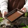 Restaurante de Hot Pot Estilo Montaña Plato de Res Cortado Fresco con Menta y Perilla, Caja Cuadrada, Vajilla Apilable de Melamina para Uso Comercial